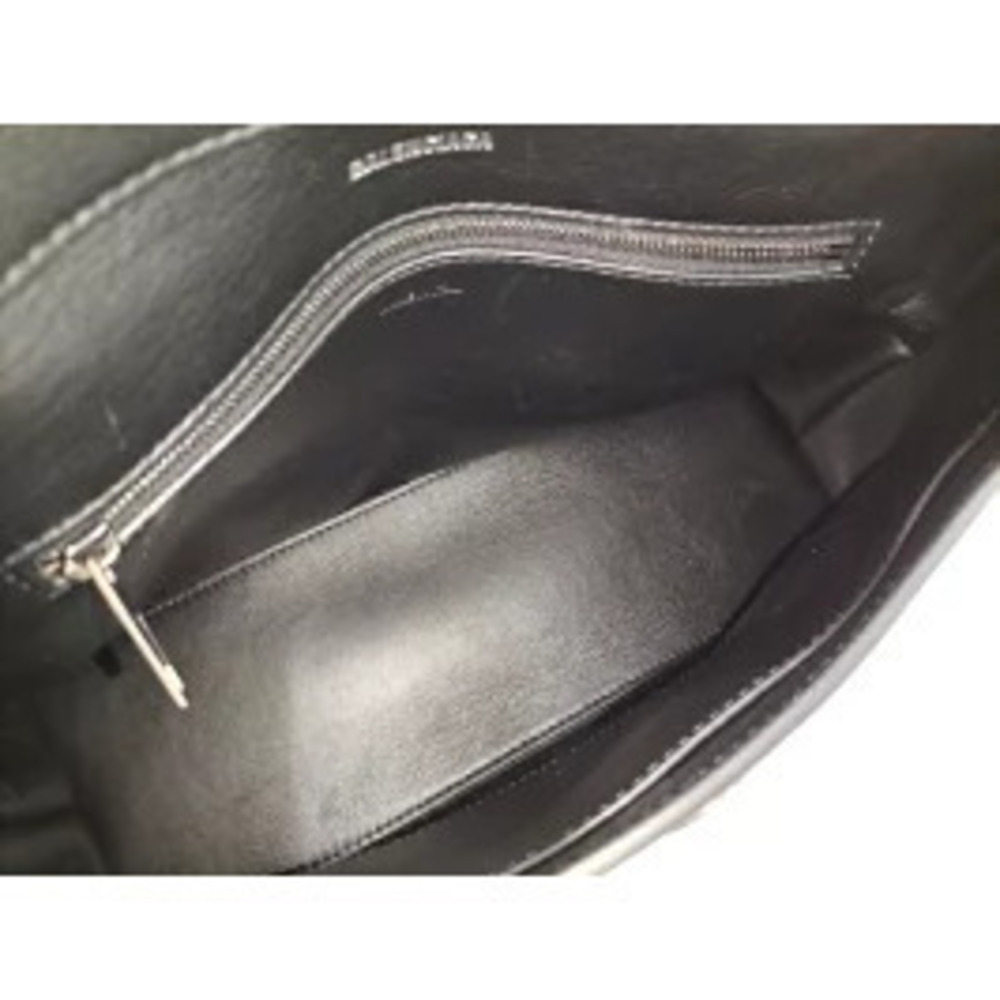 BALENCIAGA Downtown Shoulder Bag Leather Black - Picture 9 of 9